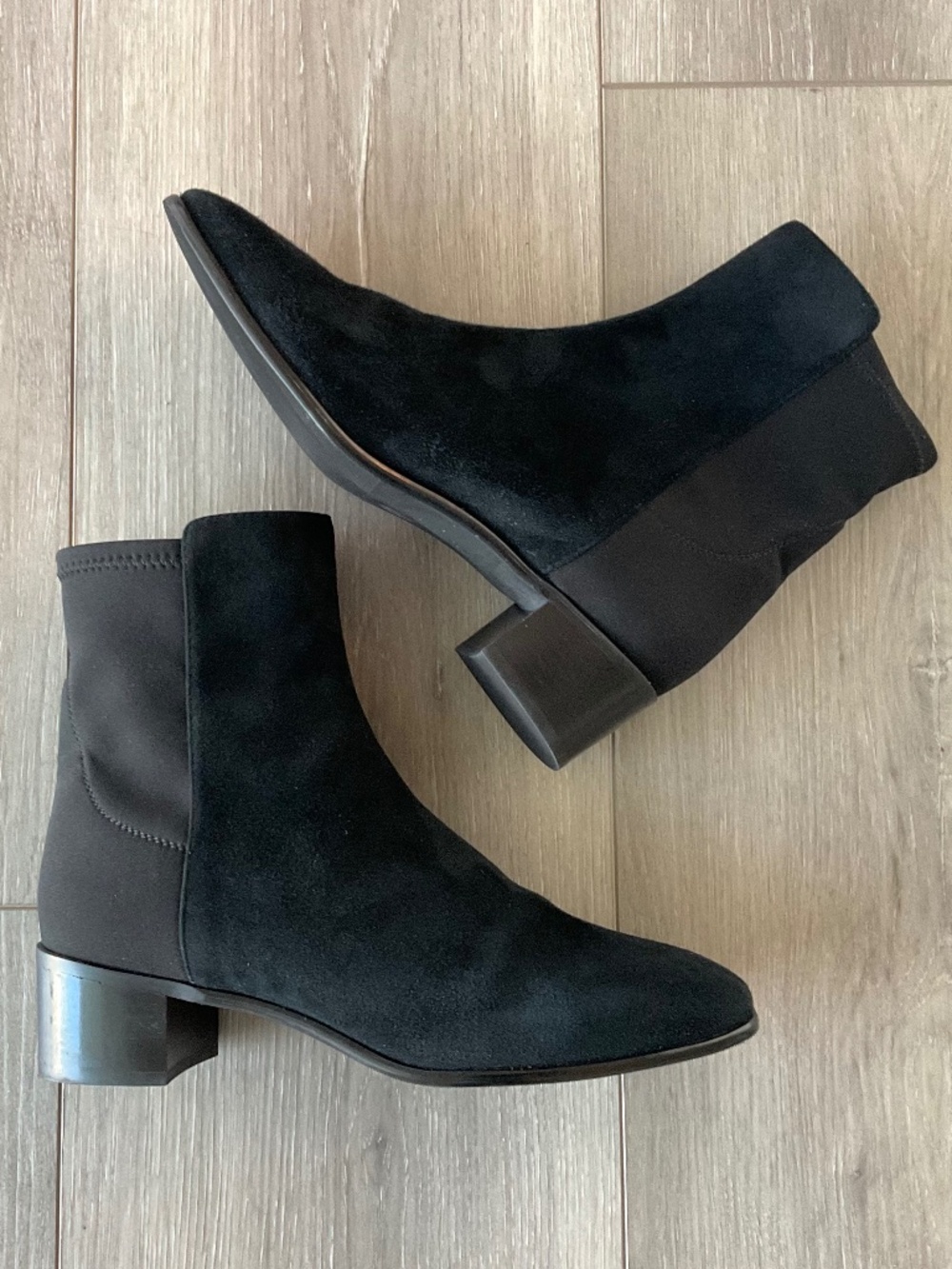 STUART WEITZMAN Easyon Reserve 5050 Bootie in Black Suede Size 10